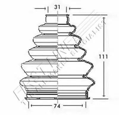 Пыльник, приводной вал FIRST LINE купить