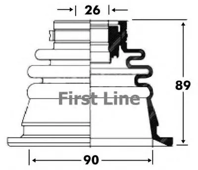 Пыльник, приводной вал FIRST LINE купить