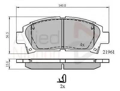 Комплект тормозных колодок, дисковый тормоз ANL Braking COMLINE купить
