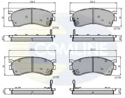 Комплект тормозных колодок, дисковый тормоз Comline COMLINE купить