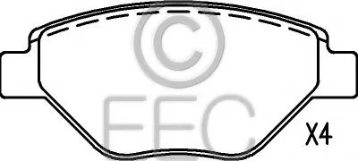 Комплект тормозных колодок, дисковый тормоз EEC купить