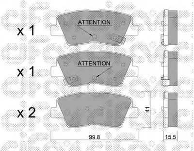 Комплект тормозных колодок, дисковый тормоз CIFAM купить