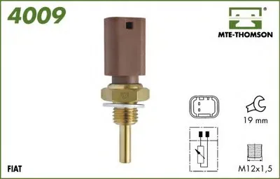 Датчик, температура охлаждающей жидкости; Датчик, температура охлаждающей жидкости; Датчик, температура охлаждающей жидкости MTE-THOMSON купить