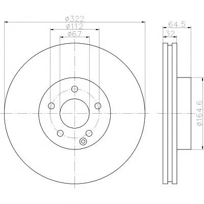 Тормозной диск PRO HELLA PAGID купить