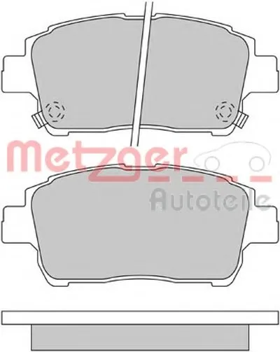Комплект тормозных колодок, дисковый тормоз METZGER купить