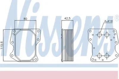 масляный радиатор, двигательное масло NISSENS купить