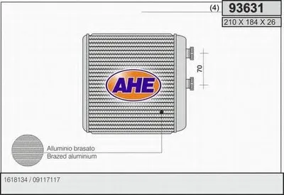 Теплообменник, отопление салона AHE купить