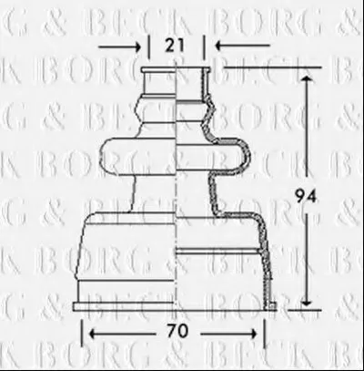 Пыльник, приводной вал BORG & BECK купить