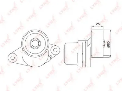 Натяжитель ремня, клиновой зубча LYNXauto купить