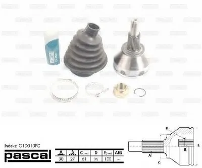 Шарнирный комплект, приводной вал PASCAL купить