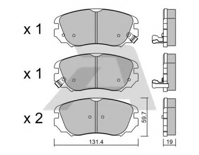 Комплект тормозных колодок, дисковый тормоз AISIN купить