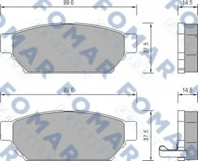 Комплект тормозных колодок, дисковый тормоз FOMAR Friction купить