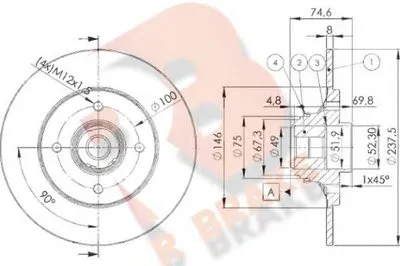 Тормозной диск R BRAKE купить