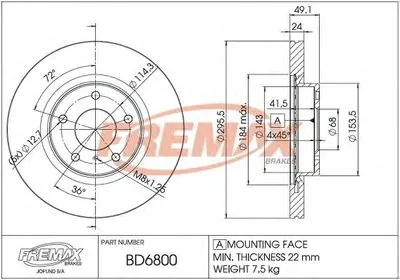 Тормозной диск Premium Black Carbon + FREMAX купить