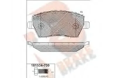 Комплект тормозных колодок, дисковый тормоз R BRAKE купить