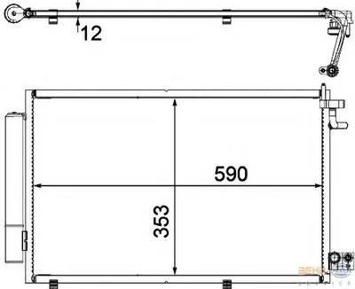 Конденсатор, кондиционер BEHR HELLA SERVICE HELLA купить