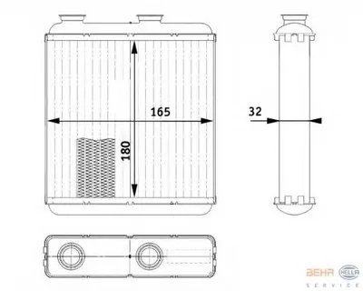 Теплообменник, отопление салона BEHR HELLA SERVICE HELLA купить