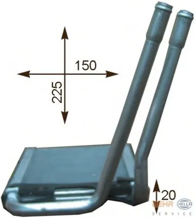 Теплообменник, отопление салона BEHR HELLA SERVICE купить