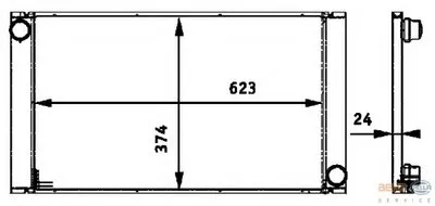 Радиатор, охлаждение двигателя BEHR HELLA SERVICE HELLA купить