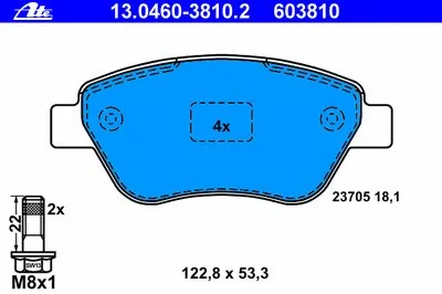 Комплект тормозных колодок, дисковый тормоз ATE купить
