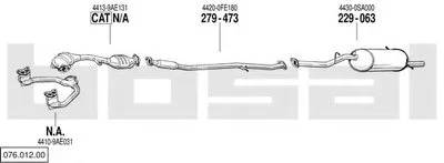 Система выпуска ОГ BOSAL купить