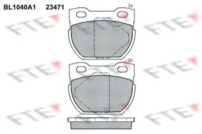 Комплект тормозных колодок, дисковый тормоз FTE купить