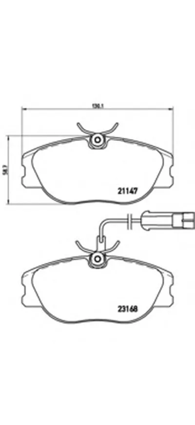 Комплект тормозных колодок, дисковый тормоз BREMBO купить