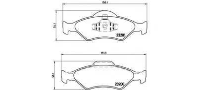 Комплект тормозных колодок, дисковый тормоз BREMBO купить