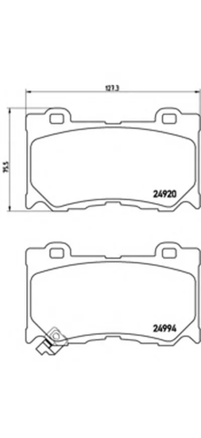 Комплект тормозных колодок, дисковый тормоз BREMBO купить