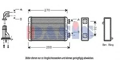 Теплообменник, отопление салона AKS DASIS купить
