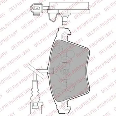 Комплект тормозных колодок, дисковый тормоз DELPHI купить