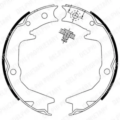 Комплект тормозных колодок, стояночная тормозная система DELPHI купить