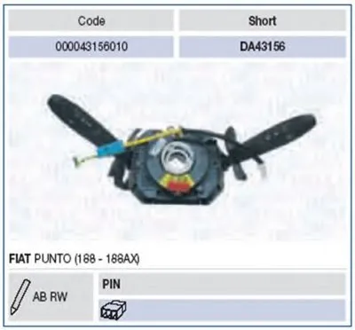 Выключатель на колонке рулевого управления MAGNETI MARELLI купить