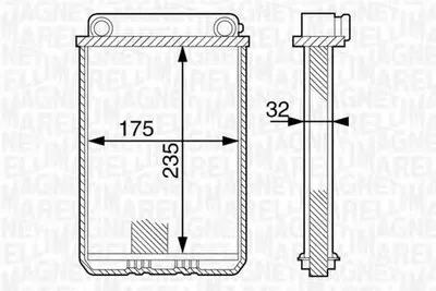 Теплообменник, отопление салона MAGNETI MARELLI купить