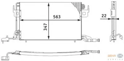 Конденсатор, кондиционер BEHR HELLA SERVICE купить