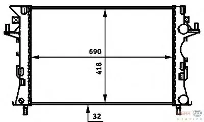 Радиатор, охлаждение двигателя BEHR HELLA SERVICE купить