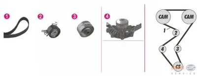 Водяной насос + комплект зубчатого ремня BEHR HELLA SERVICE купить