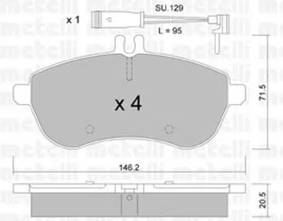 Комплект тормозных колодок, дисковый тормоз METELLI купить