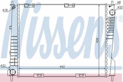 Радиатор, охлаждение двигателя NISSENS купить