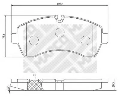 Комплект тормозных колодок, дисковый тормоз MAPCO купить