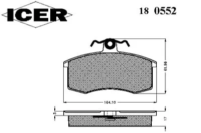 Комплект тормозных колодок, дисковый тормоз ICER купить