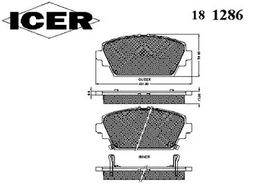Комплект тормозных колодок, дисковый тормоз ICER купить