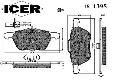 Комплект тормозных колодок, дисковый тормоз ICER купить