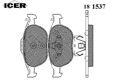 Комплект тормозных колодок, дисковый тормоз ICER купить