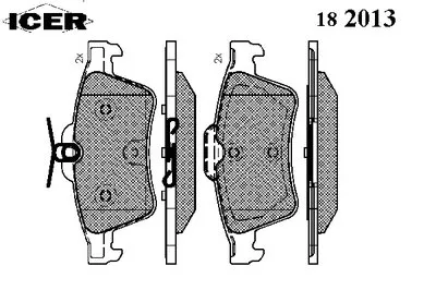 Комплект тормозных колодок, дисковый тормоз ICER купить