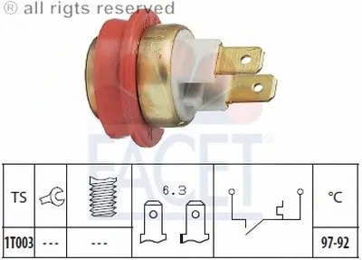 Термовыключатель, вентилятор радиатора FACET купить