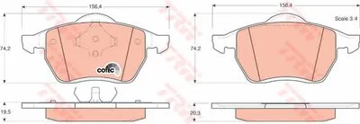 Комплект тормозных колодок, дисковый тормоз COTEC TRW купить