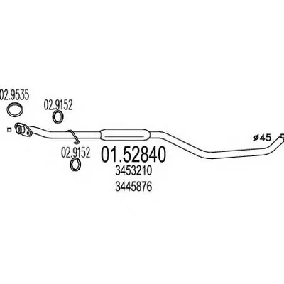 Средний глушитель выхлопных газов MTS купить