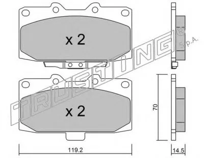 Комплект тормозных колодок, дисковый тормоз TRUSTING купить