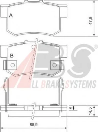 Комплект тормозных колодок, дисковый тормоз A.B.S. купить